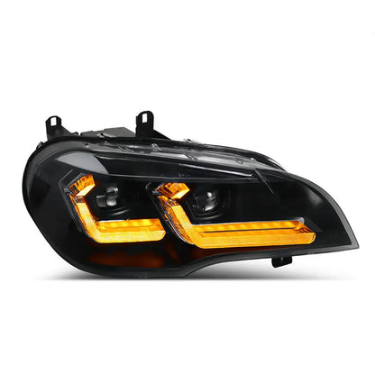 Laser Style Switchback LED Headlights for BMW E70 X5