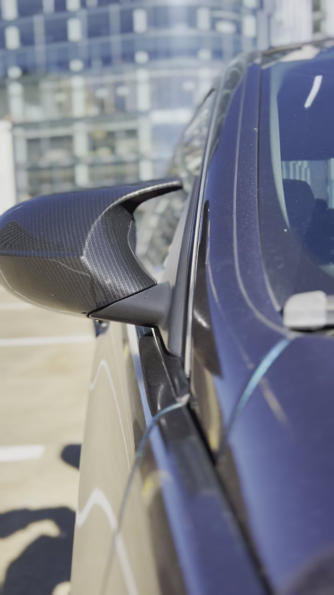 BDBO M3 Style Carbon Fiber ABS Mirror Cover Caps For BMW E90 E92 E93 LCI (2008-2013) - Pair