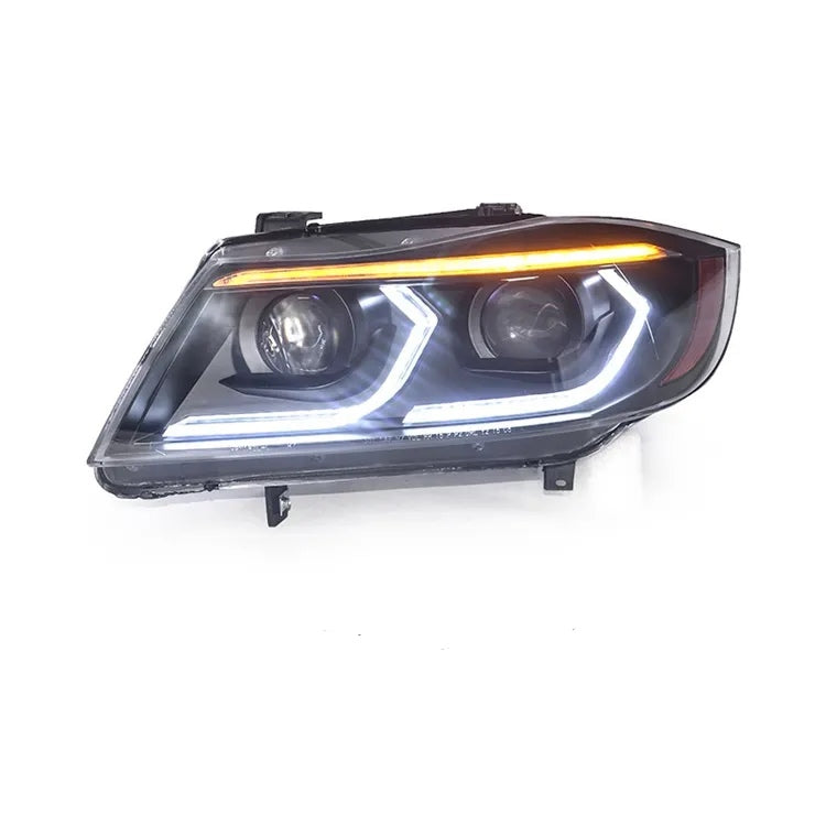 G2X Style V2 Angel Eye Projector Headlights for 06-11 BMW E90 / E91 3-series